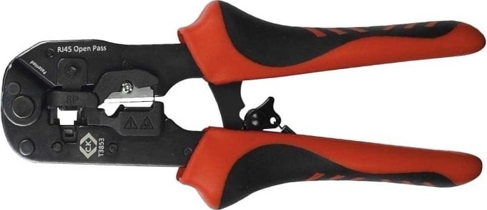 CK Tools T3853 - Ratchet Crimping Pliers Pass Thru Modular 8P 2K