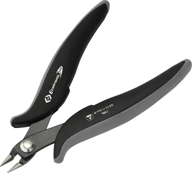 CK Tools T3886 - Ecotronic ESD Side Cutters, Slim, Relieved