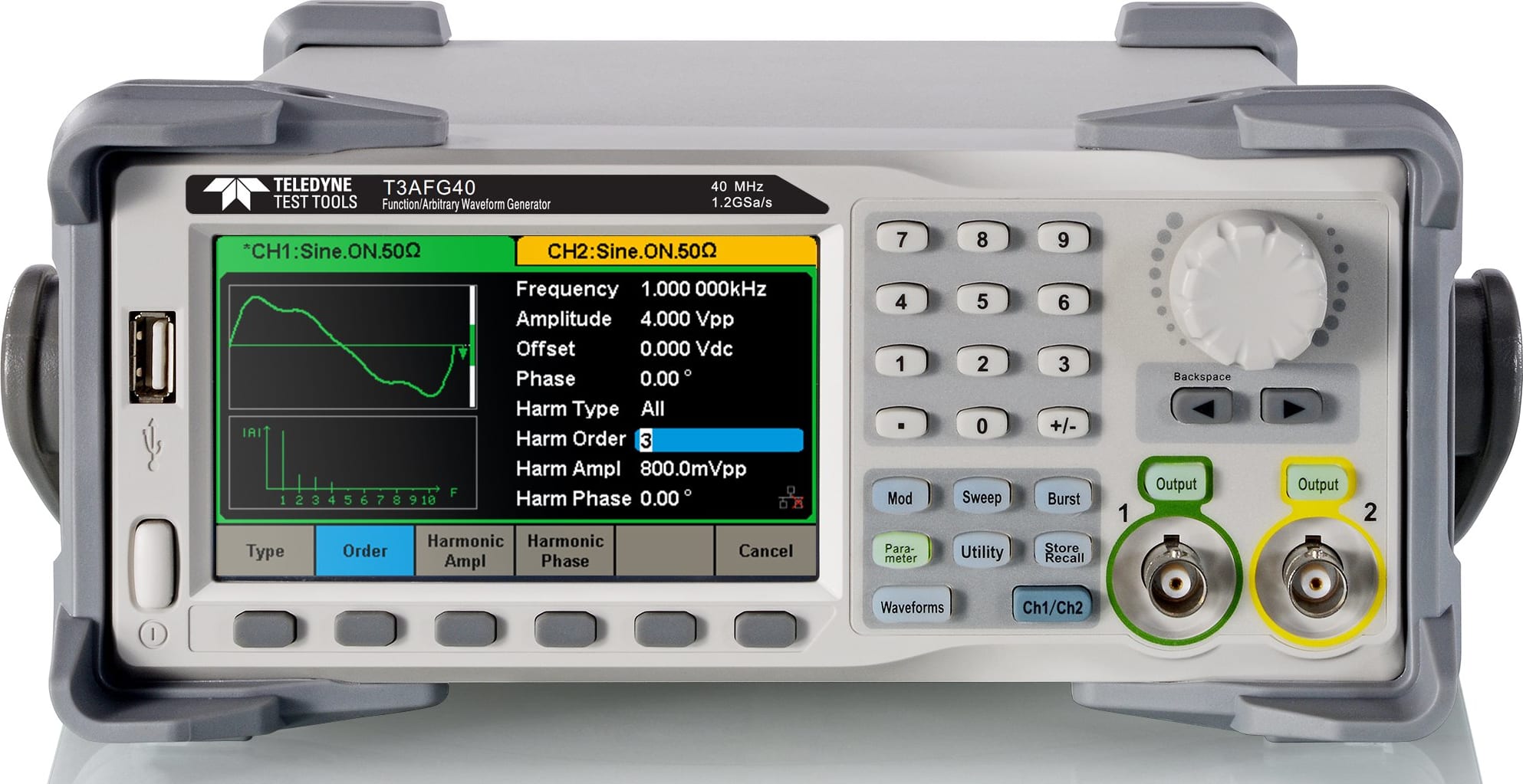 Teledyne LeCroy T3AFG40 - Two Channel Arbitrary Waveform Generator, 40 MHz