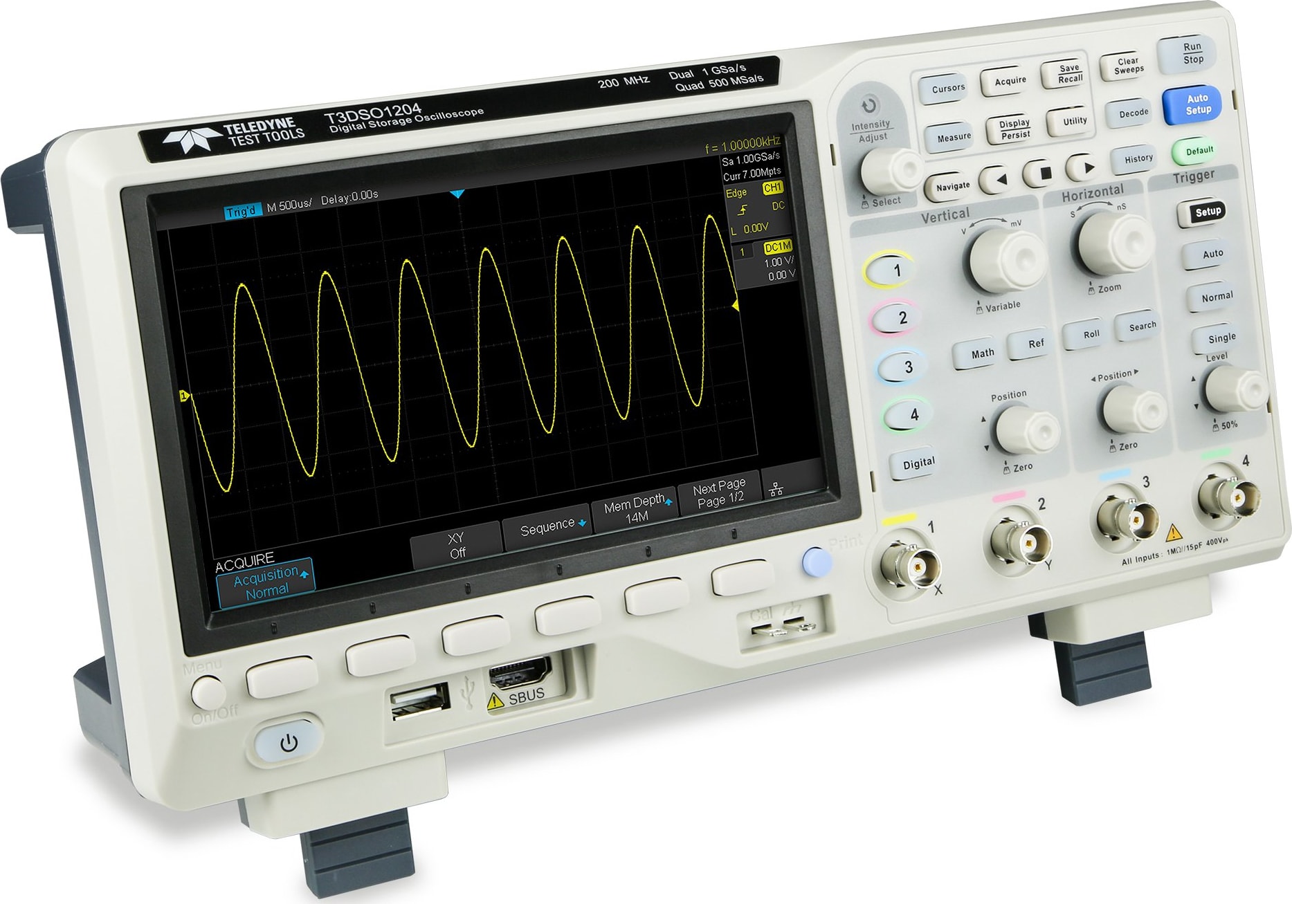 Teledyne LeCroy T3DSO1204 - Four Channel, 200 MHz Bandwidth