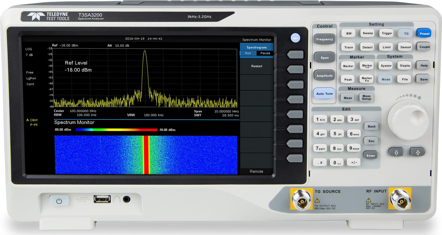 Teledyne LeCroy T3SA3100 - 9 kHz to 2.1 GHz Spectrum Analyzer