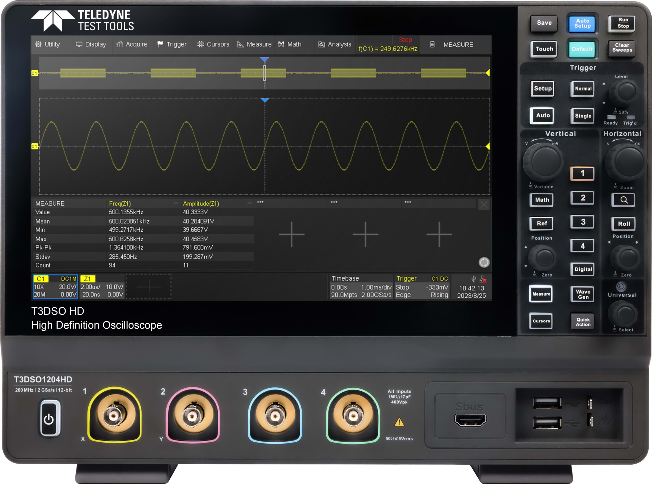 Teledyne Test Tools T3DSO1204HD - Digital Oscilloscope (4 Channels/200 MHz)
