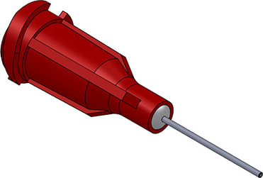 Techcon TE725050-1000 - Needle, 25 Gauge, 1/2' L, Silicone & Chloride-free, Red, 1000/Pkg, TE Series