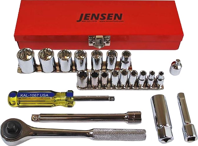 Techni-Pro 997-038 - 23-Piece Socket Set, 1/4' and 3/8' Drive