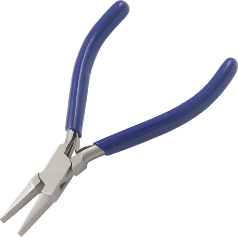 Techni-Pro PLR-106 - Pliers, Flat Nose, Round, 4.5' OAL, Smooth Jaw, PVC Handle, Stainless Steel