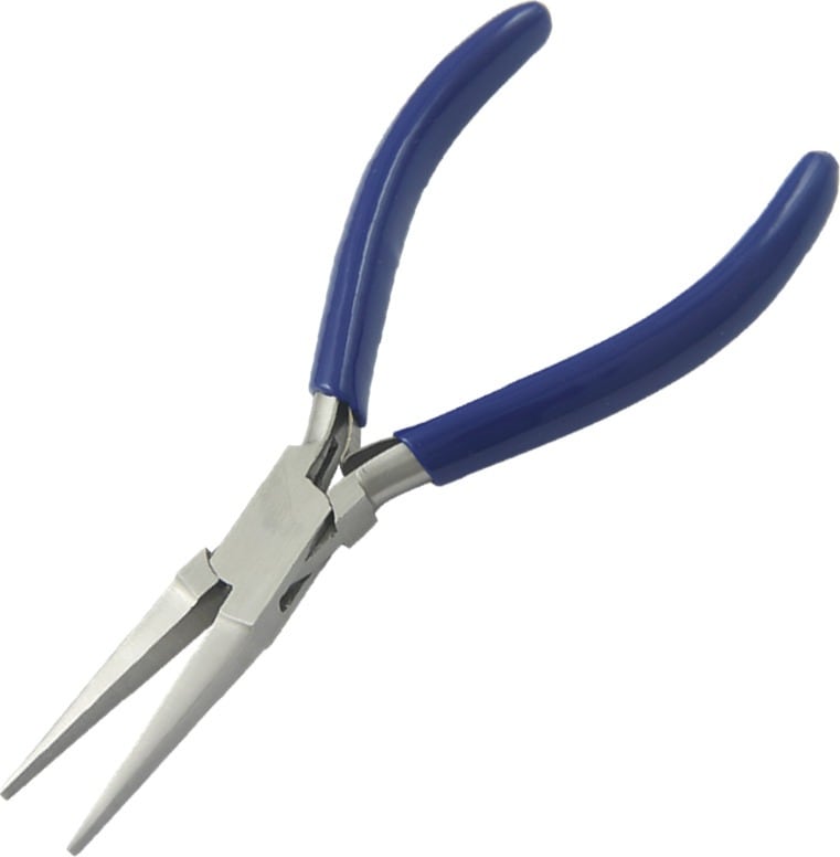 Techni-Pro PLR-129 - Pliers, Long Nose, Flat, 5.5' OAL, Smooth Jaw, PVC Handle, Stainless Steel