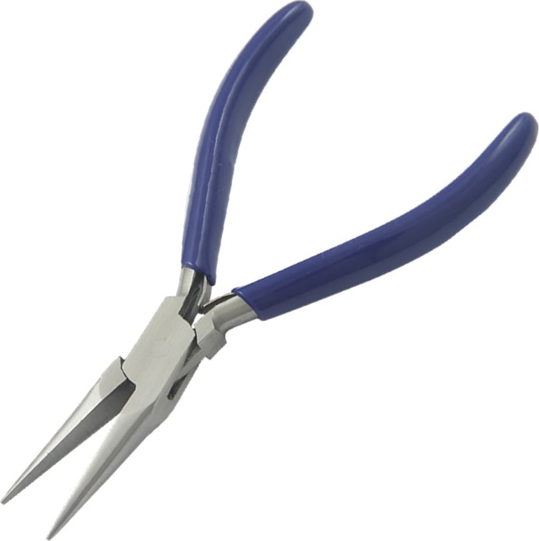 Techni-Pro PLR-130-B - Pliers, Long Nose, Chain, 5.5' OAL, Serrated Jaw, PVC Handle, Stainless Steel