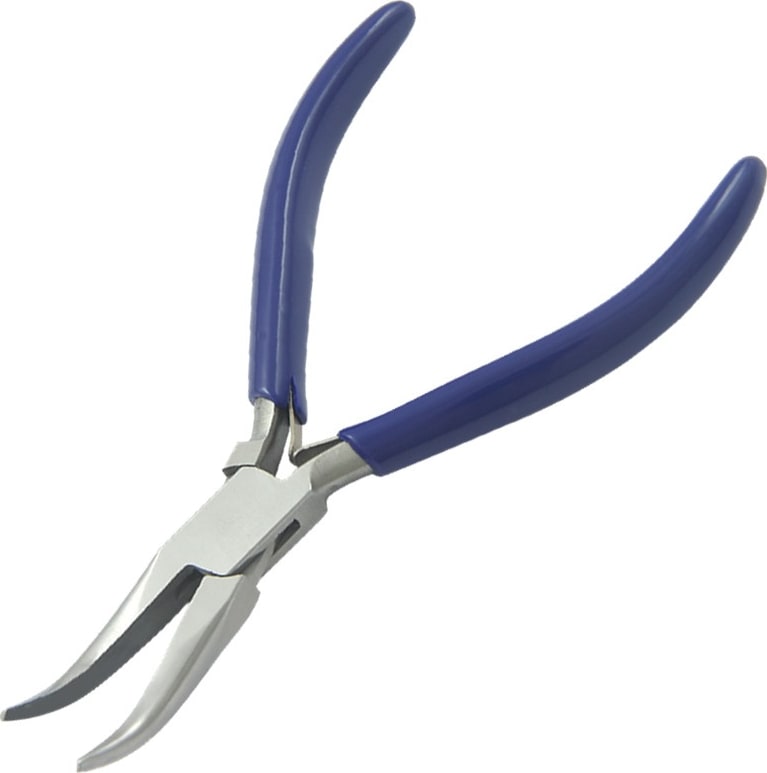 Techni-Pro PLR-131 - Pliers, Curved Chain Nose, 5.5' OAL, Smooth Jaw, PVC Handle, Stainless Steel