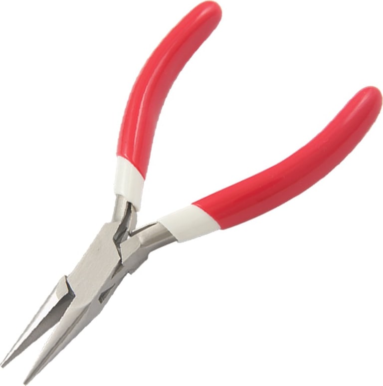 Techni-Pro PLR-201 - Pliers, Long Nose, Chain, 5' OAL, Serrated Jaw, Ergo Handle, Stainless Steel