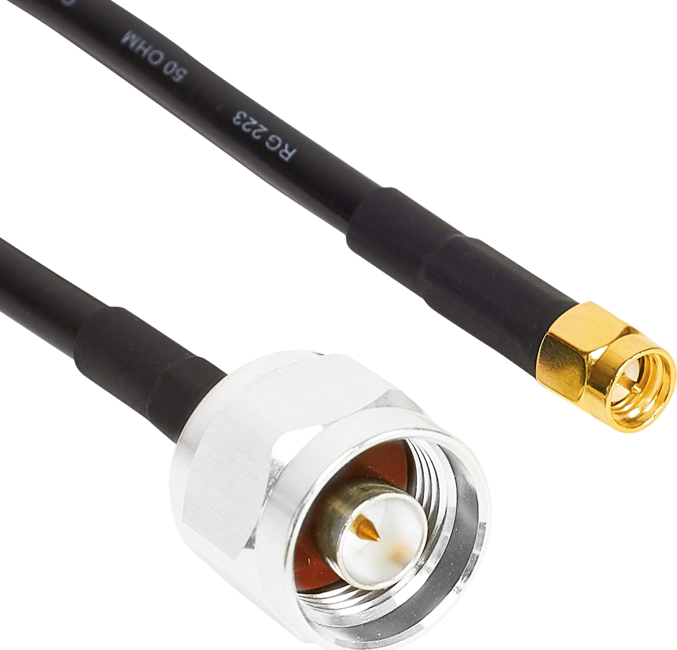 TekBox NM-SMAM/75/RG58 N-Male to SMA-Male Cable, 75 cm, RG58