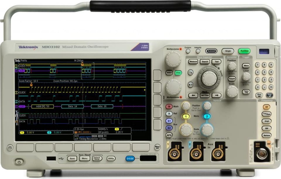Tektronix MDO3022 - Mixed Domain Oscilloscope (2 Channels, 200 MHz Bandwidth)