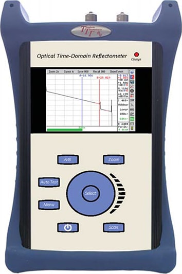 Terahertz FTE-7500A-QSM/DMM 850/1300nm MM 1310/1491/1550/1625nm QUAD SM Viper OTDR, Video Scope Capability, LTS and VFL