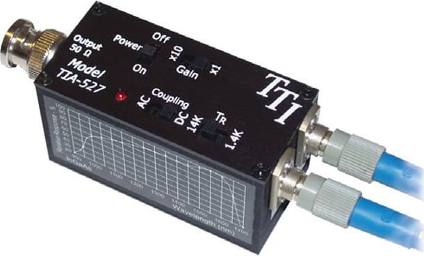 Terahertz TIA-527I-FC Balanced InGaAs, DC to 125 MHz O/E Converter with FC Fiber Interface