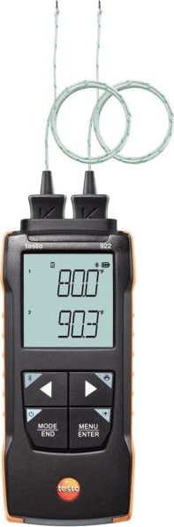 Testo 922 - Two Channel Temperature Measuring Instrument for Type K Thermocouple (Part# 0563 0922)