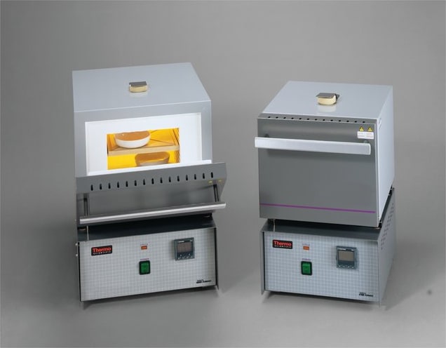 Thermo Scientific Thermolyne F48028-80 - Thermolyne Benchtop Muffle Furnace, 5.8L (0.2cu.ft), 100C - 1200C, C1 Single-Program, 8-Segment Controller