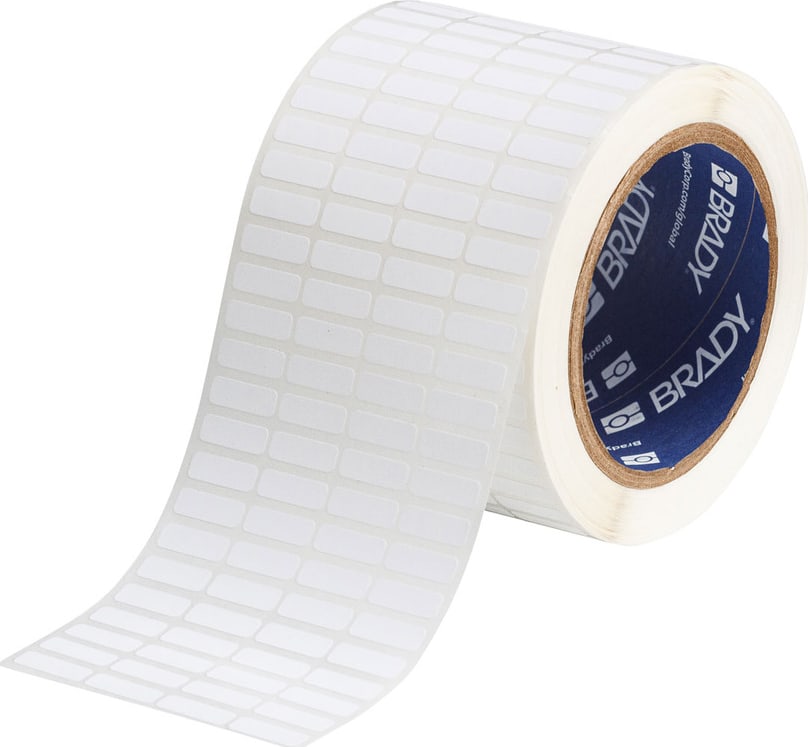 Brady THT-1-459-10 - Matte Barcode And Labels, 0.25' H x 0.75' W, White, 10000/Roll