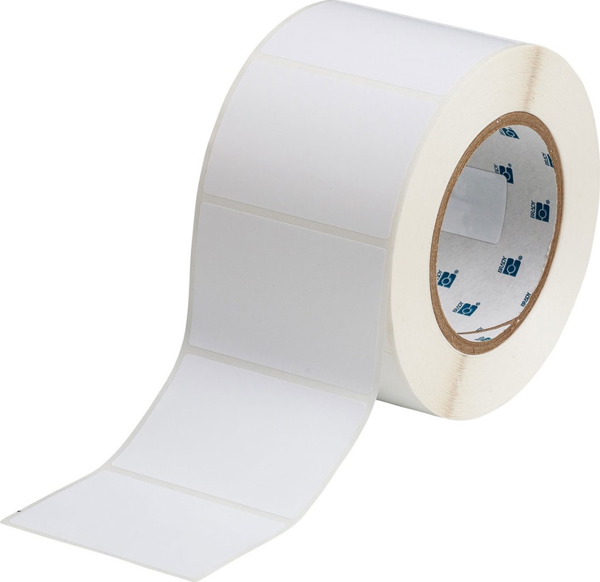 Brady THT-19-459-1 - Polyester Barcode And Circuit Board Labels, 2' H x 3' W, White, 1000/Roll