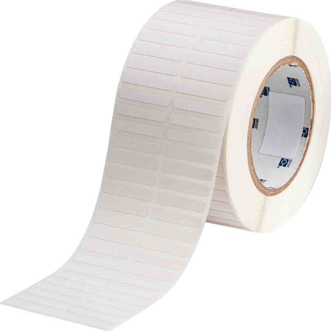 Brady THT-40-797-10 Labels, High Temperature, Glossy, 2 mil, Polyimide, 0.25x1.375, 10000/RL, 2/Row