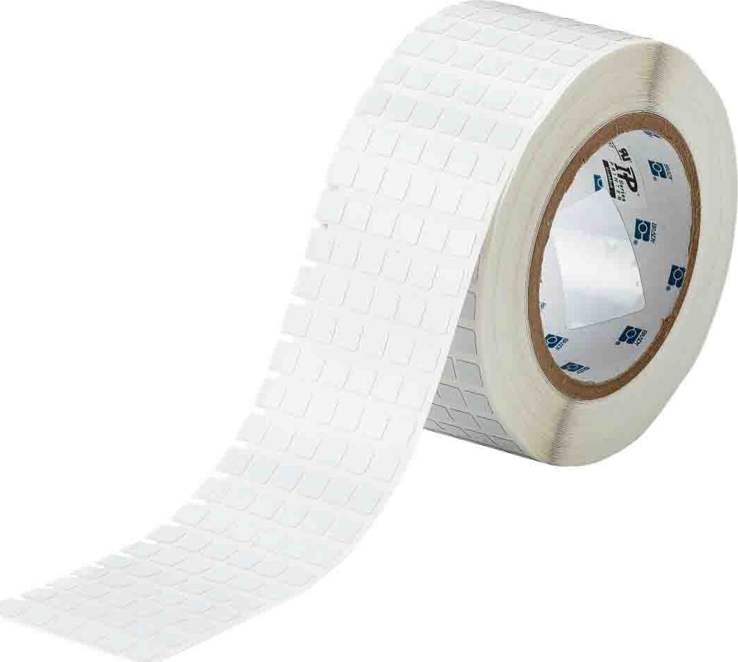 Brady THT-71-768-20 Labels, Dissipative, 1 mil, Polyimide, 0.315 x 0.315, 20000/RL, 6/Row