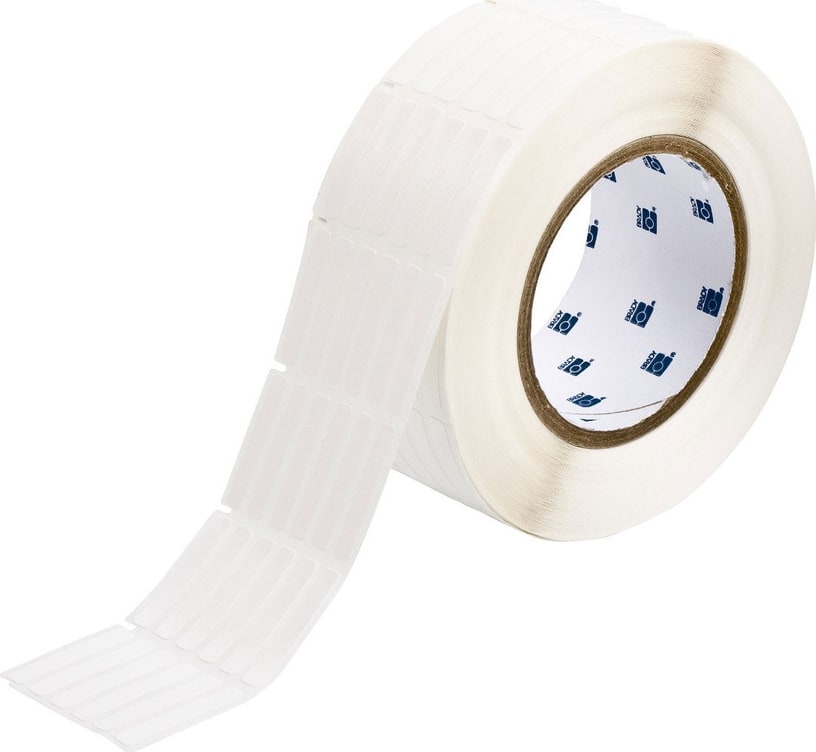 Brady THT-90-498-5 - Repositionable Vinyl Cloth Labels 1.437 in H x 0.25 in W White 5000/RL