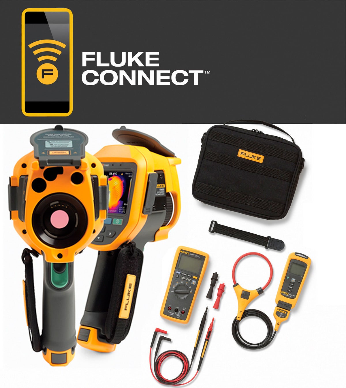 Fluke TI200/FCA TI200 IR Cam with DMM A3001 FC iFlex Kit, 60Hz