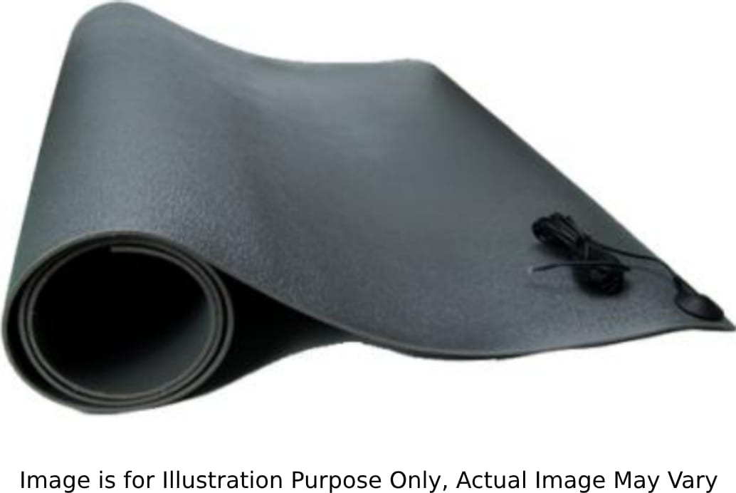 Transforming Technologies FM44850GY - Full Roll VinylStat ESD Chair Mat, Rigid Solid, 4’ x 50’ (Gray)