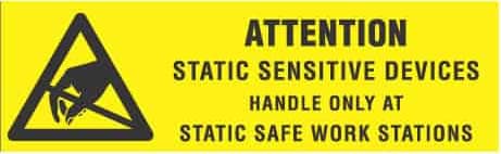 Transforming Technologies LB9010 - ESD Attention Label, 5/8'x2', 500/Roll