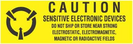 Transforming Technologies LB9050 - ESD Caution Label, 5/8'x2', 500/Roll