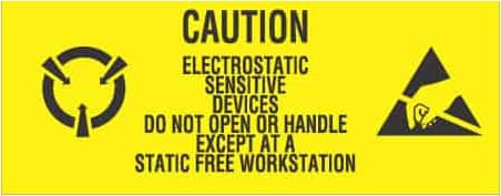 Transforming Technologies LB9060 - ESD Caution Label, 1'x2-1/2', 500/Roll