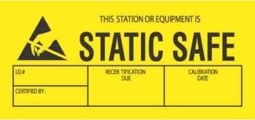 Transforming Technologies LB9070 - ESD Equipment Static Safe Label, 500/Roll