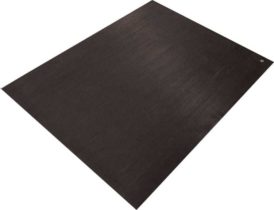 Transforming Technologies FM104872 - Conductive Rubber V-Groove Floor Mat w/Hardware, 4'x6'