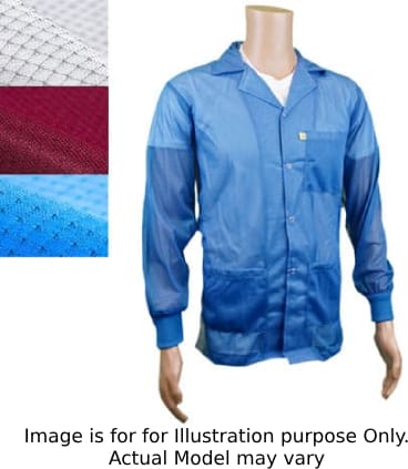 Transforming Technologies JKC8807BG - ESD Jacket, Lapel Collar, Knit Cuff, 3X-Large (Burgundy)