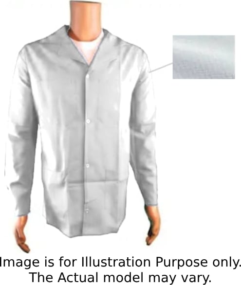 Transforming Technologies JKC8808SPWH - ESD Jacket, Lapel Collar, Snap Cuff, 4x-Large (White)
