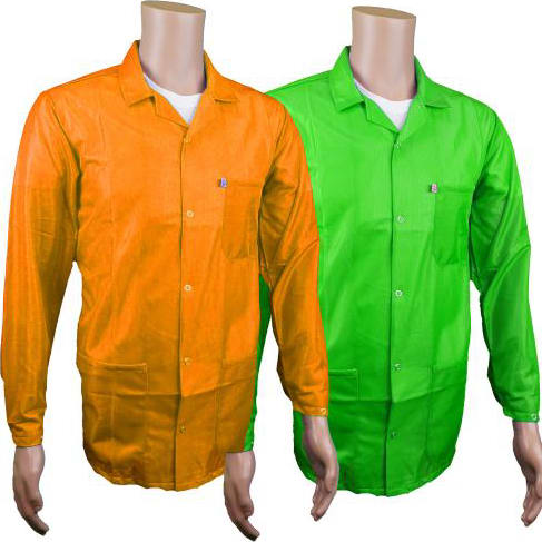 Transforming Technologies JKC9027SPGN - ESD Jacket, 3/4ths Length, Lapel Collar, Snap Cuff, 3X-Large (Green)