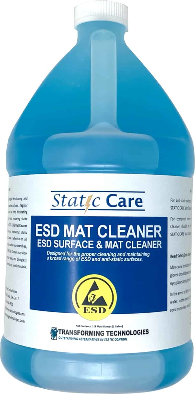 Transforming Technologies PM1504 - Static Care Anti-static Mat, Glass And Hard Surface Cleaner, Gallon