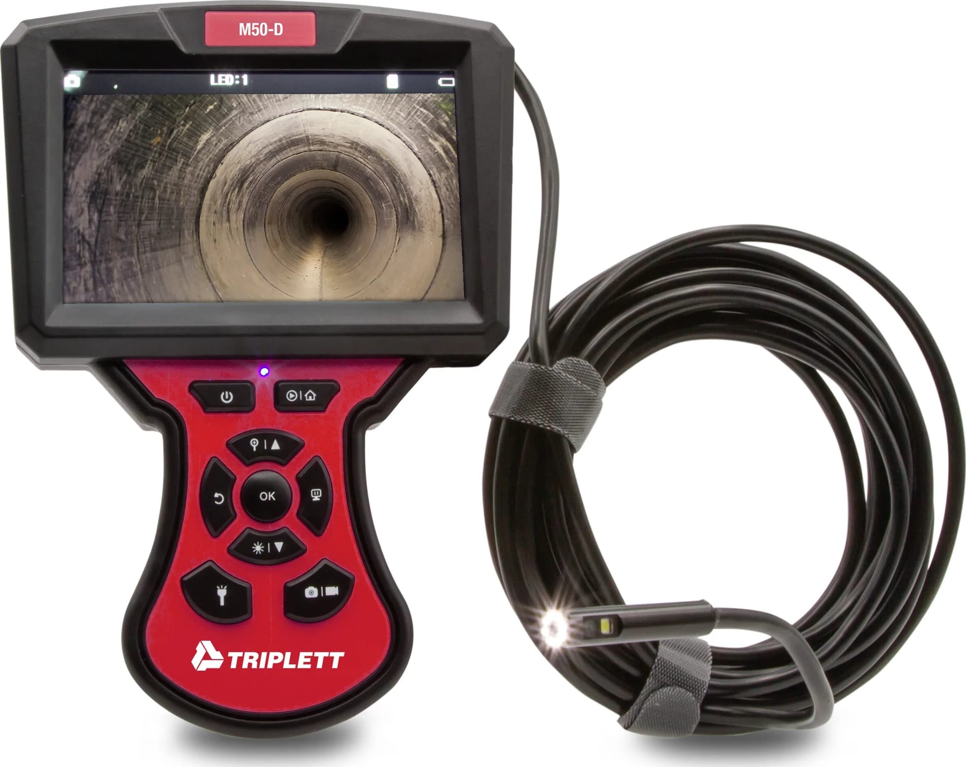 Triplett BR350 - High-Definition Borescope Inspection Camera (Dual Camera), 5mm, 5M Cable