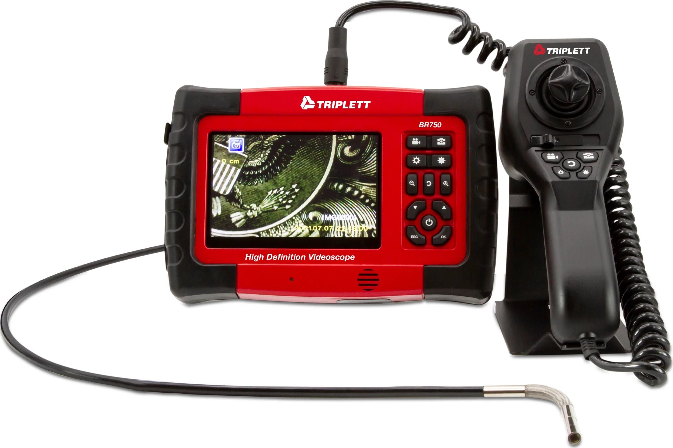 Triplett BR750 - 5' Display, High Definition Articulating Videoscope, 6mm Camera