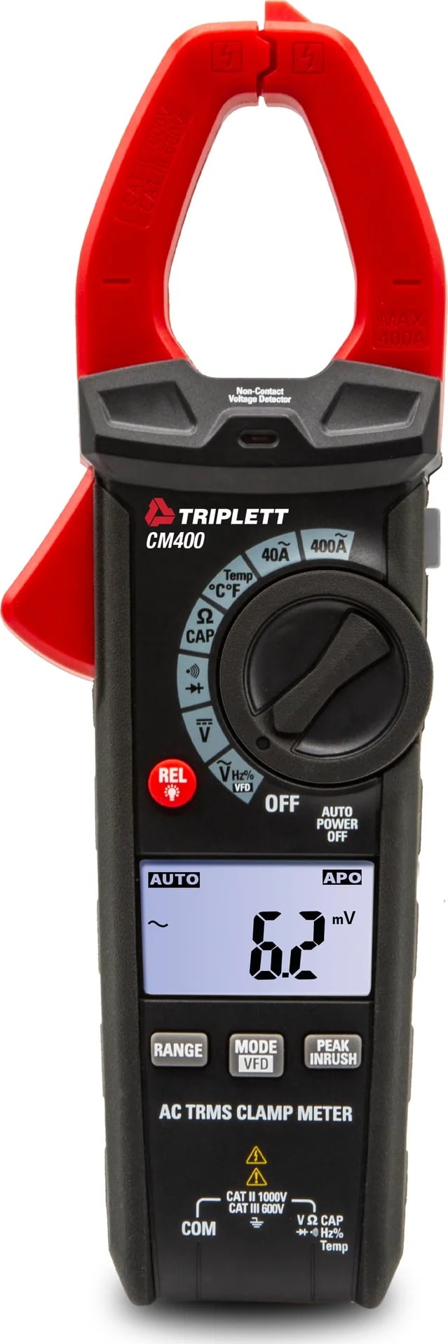 Triplett CM400-NIST - 400A True RMS AC Clamp Meter with Certificate of Traceability to N.I.S.T.