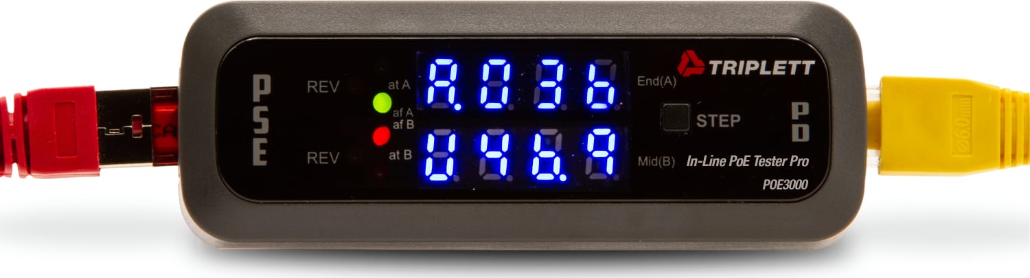 Triplett POE3000 - In-line PoE Tester Pro (Passes Thru Voltage and Data)