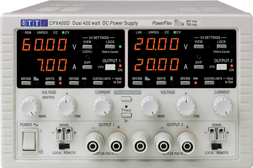 TTi CPX400D-OB - DC Power Supply / Lab Power Supply - Outputs: Double, Voltage Output 1: Variable, Programmable: No