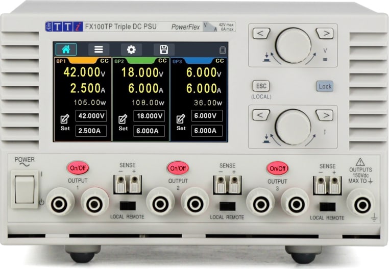 TTi FX100TP - Triple PowerFlex DC Power Supply (246W total/USB)