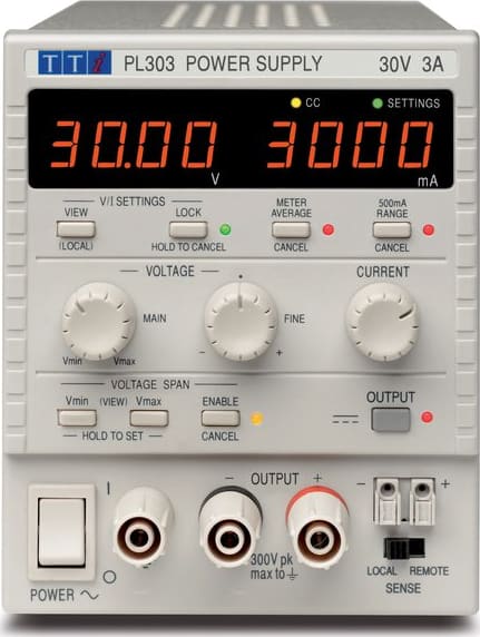 TTi PL303-B - DC Power Supply / Lab Power Supply, Outputs: Single, Voltage Output 1: Variable, Max Voltage Output 1: 30 V