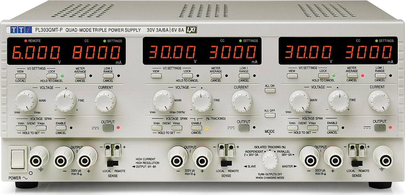 TTi PL303QMT-P - Triple 0-30V/0-3A,0-6V/0-8A USB/RS232/LAN(LXI)