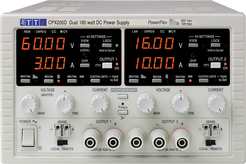 TTi CPX200D - Twin 180W PowerFlex Max 60V or 10A