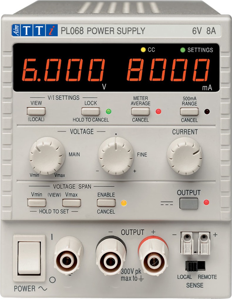 TTi PL068 - Single Precision DC Power Supply, 6V/8A