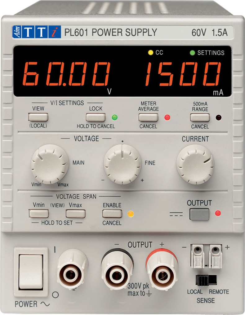TTi PL601 - Single Precision DC Bench Power Supplies, 0-60V/0-1.5A