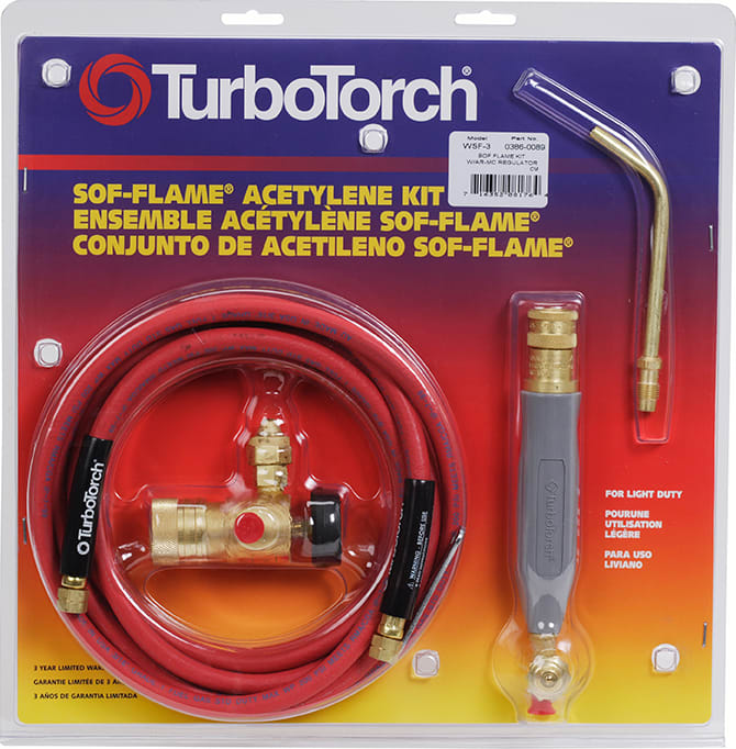TurboTorch WSF-3 - Sof-Flame Torch Kit, WA-400, S-4, MC (Part No. 0386-0089)