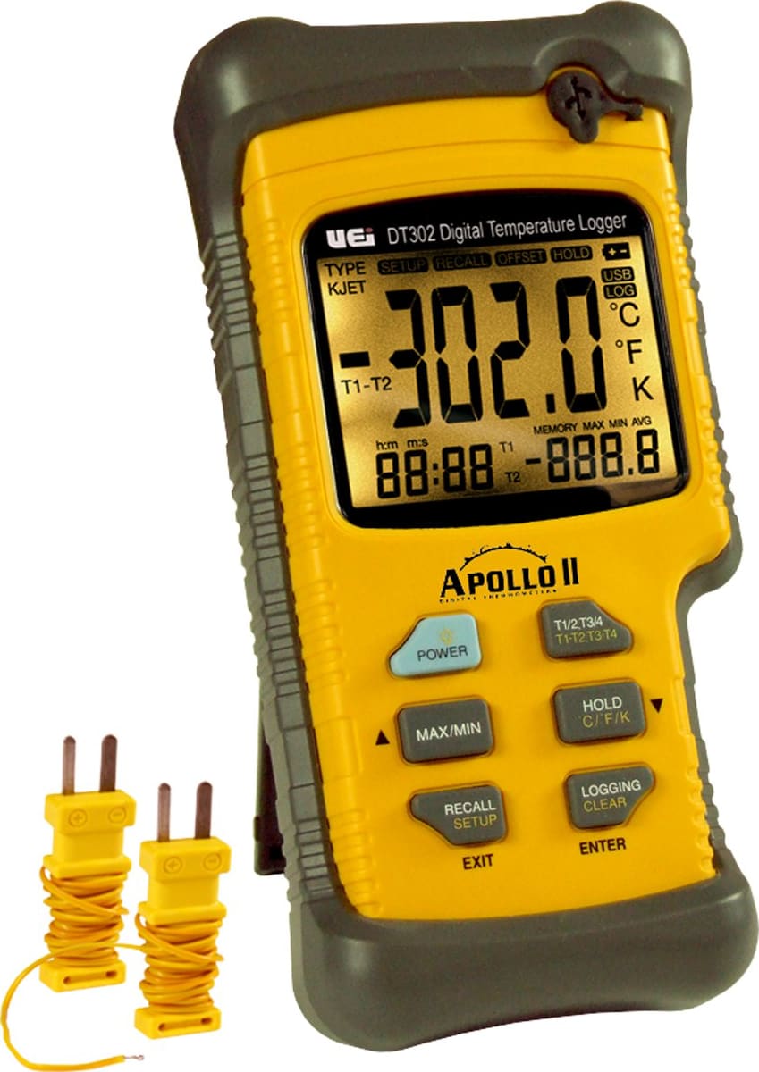 UEi DT302 - Dual Input Logging Thermometer