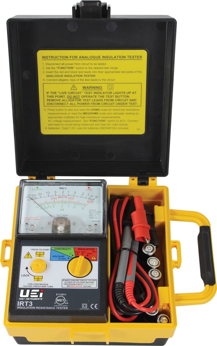 UEi IRT3 600V Analog Insulation Resistance Tester