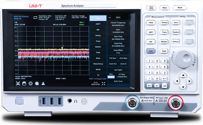 UNI-T UTS1015T - Benchtop Spectrum Analyzer (9kHz - 1.5GHz) with Tracking Generator
